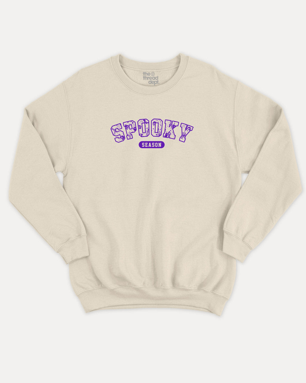 Spooky Season graphic sweatshirt with bold and humorous print, Perfect Gift for Halloween Day, Halloween Graphic T shirt, T shirt for celebrating Halloween Day, warm and cozy graphic for everyday wear. Perfect for adults and gift-giving. Natural pullover.