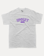 Spooky Season graphic tee with bold and humorous print, Perfect Gift for Halloween Day, Halloween Graphic T shirt, T shirt for celebrating Halloween Day, funny and trendy graphic. Perfect for adults and gift-giving. Ash Grey shirt.