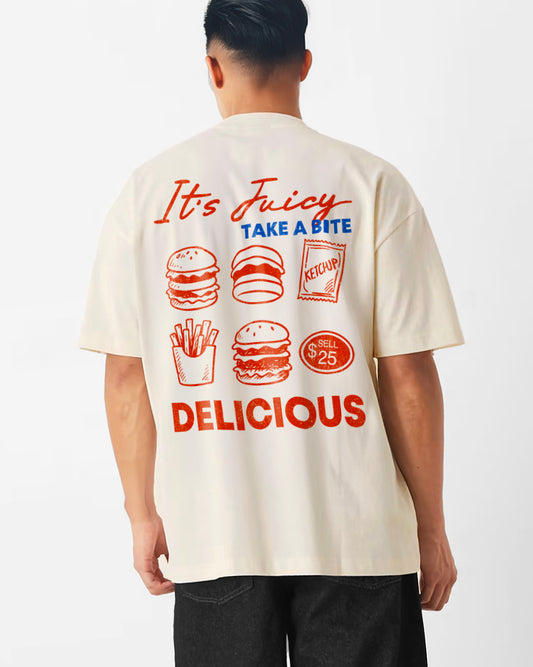 Retro vintage Hamburger graphic t-shirt.