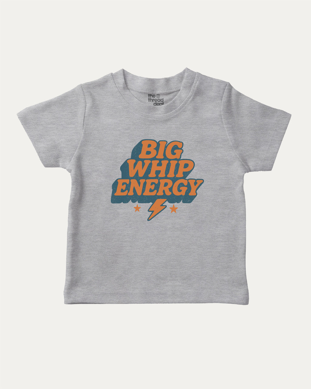 Big Whip Energy graphic tee with bold and humorous print, funny and trendy graphic. Perfect for adults and gift-giving. Heather Grey shirt.