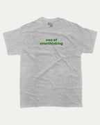 ceo of overthinking graphic tee with bold and humorous print, funny and trendy graphic. Perfect for adults and gift-giving. Heather Grey shirt.