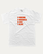 CUNT graphic tee with bold and humorous print, funny and trendy graphic. Perfect for adults and gift-giving. White shirt.