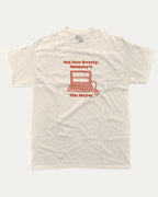 Cyberbullying graphic tee with bold and humorous print, funny and trendy graphic. Perfect for adults and gift-giving. Cream shirt.