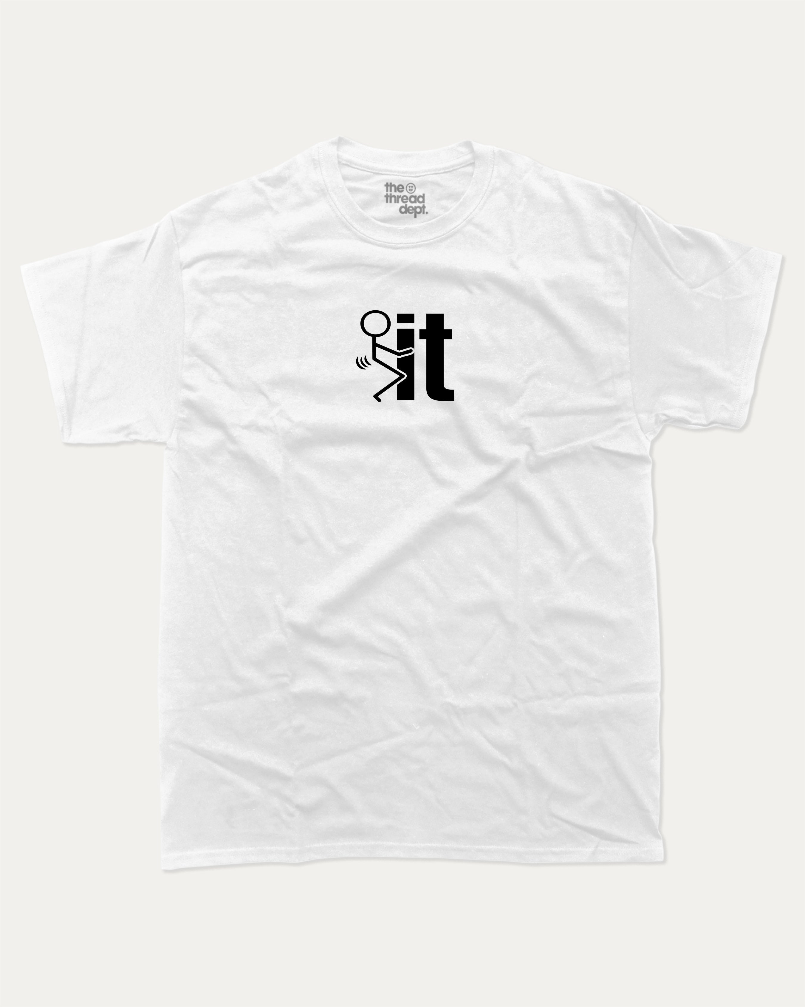 F It graphic tee with bold and humorous print, Funny Pun Graphic T shirt, Pun Graphic T shirt, funny and trendy graphic. Perfect for adults and gift-giving. White shirt.