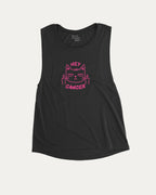 Hey Cancer women_ graphic muscle tee with trendy and empowering graphic, ideal for layering or workouts. Funny gift for her. Black muscle top.