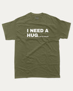 I Need A Huge Jar Of Pickles graphic t-shirt, perfect for adults. A must-have funny tee, trending meme shirt, unique gift idea. Military Green.