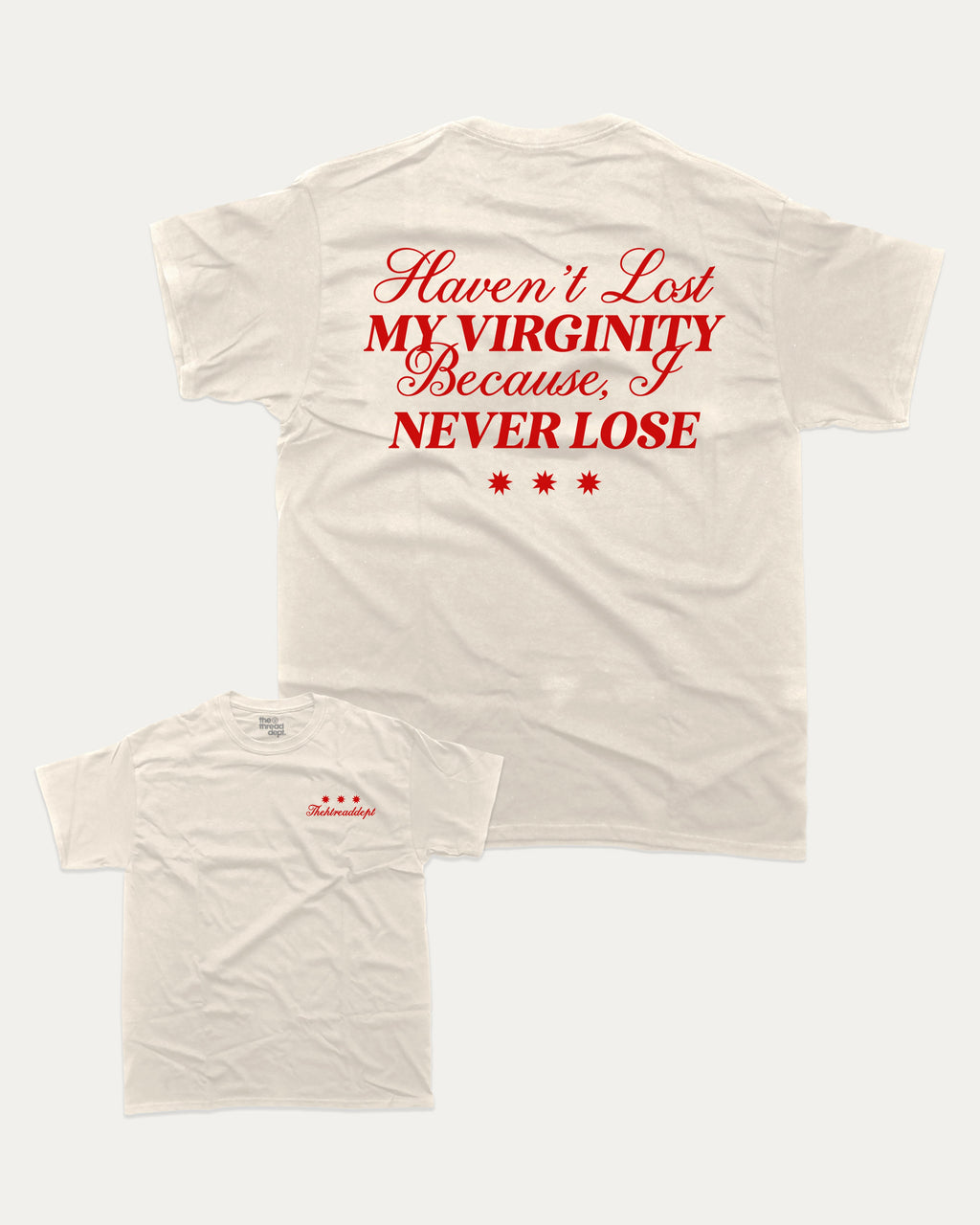 I Never Lose graphic tee with bold and humorous print, funny and trendy graphic. Pun words Graphic T shirt, Funny Pun Graphic T shirt, Retro Inspired Graphic T shirt,  Perfect for adults and gift-giving. Cream shirt.