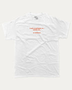 I suck at apologies graphic tee with bold and humorous print, funny and trendy graphic. Perfect for adults and gift-giving. White shirt.