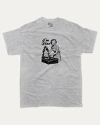 I'm Fine graphic tee with bold and humorous print, funny and trendy graphic. Perfect for adults and gift-giving. Heather Grey shirt.