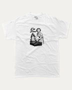 I'm Fine graphic tee with bold and humorous print, funny and trendy graphic. Perfect for adults and gift-giving. White shirt.