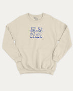Just Be Kind graphic sweatshirt with bold and humorous print, warm and cozy graphic for everyday wear. Perfect for adults and gift-giving. Natural pullover.