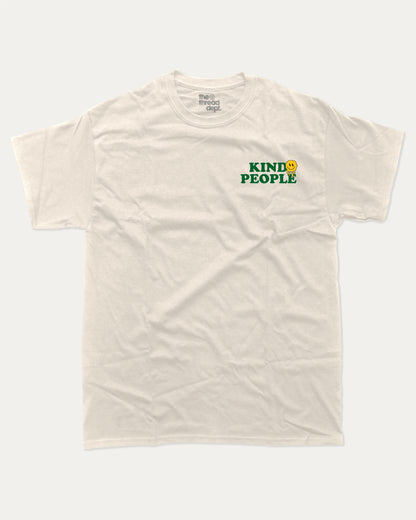 Kind People graphic t-shirt, Funny Pun T shirt, Pun Word T shirt, A must-have funny tee, trending meme shirt, unique gift idea. Cream.