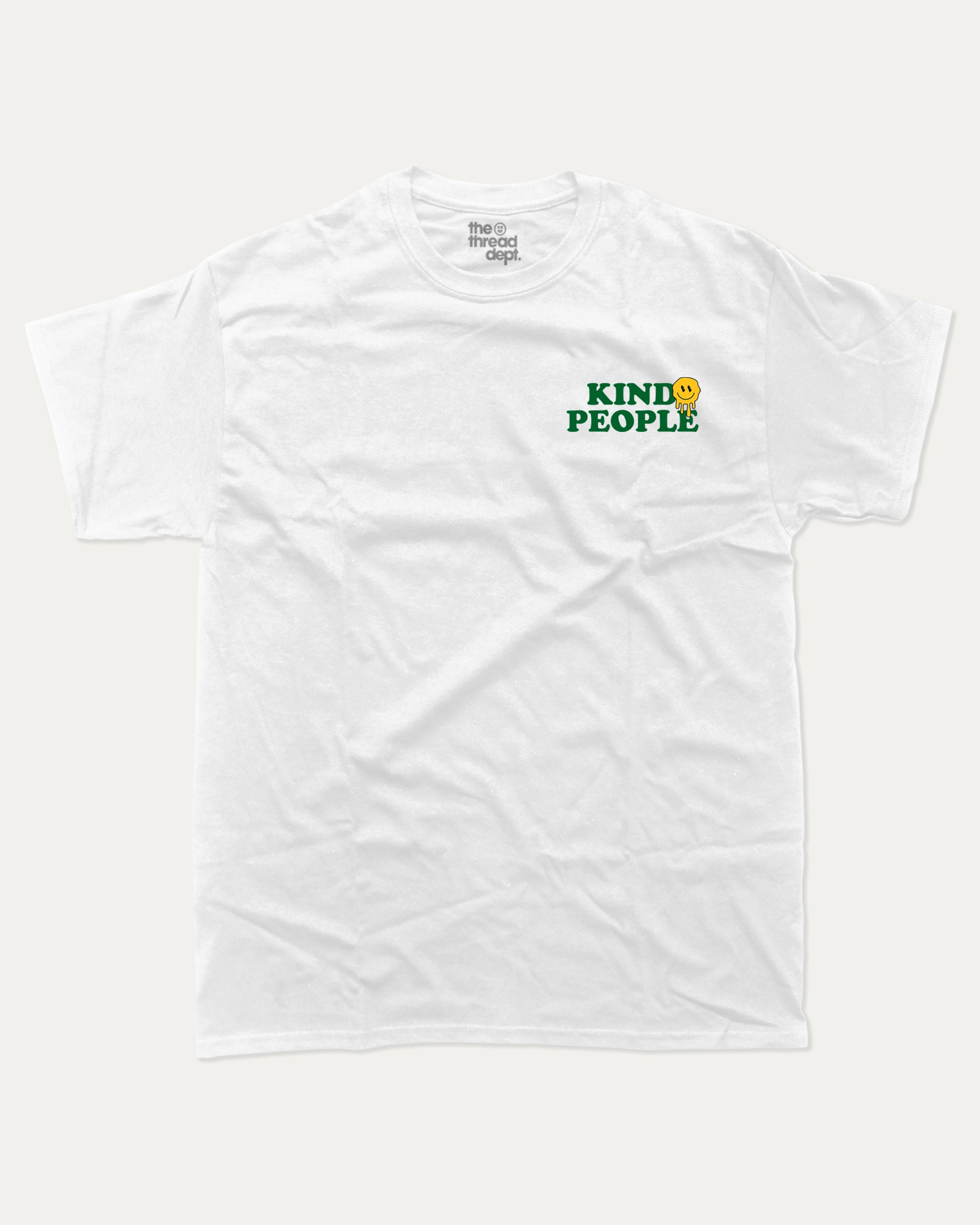 Kind People graphic t-shirt, Funny Pun T shirt, Pun Word T shirt, A must-have funny tee, trending meme shirt, unique gift idea. White.
