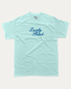 Locally Hated graphic tee with bold and humorous print, funny and trendy graphic. Perfect for adults and gift-giving. Celadon shirt.