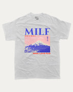 Man I Love Fuji graphic tee with bold and humorous print, Funny meme graphic tee, funny and trendy graphic. Perfect for adults and gift-giving. Ash Grey shirt.