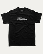 My Favorite Childhood Memory Is My Back Not Hurting graphic tee with retro and humorous print, funny and trendy graphic. Perfect for adults and gift-giving. Black shirt.