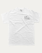 Nice Person graphic tee with bold and humorous print, funny and trendy graphic. Perfect for adults and gift-giving. White shirt.