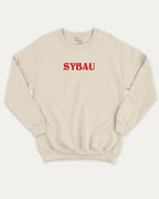 Sybau graphic sweatshirt with bold and humorous print, warm and cozy graphic for everyday wear. Perfect for adults and gift-giving. Natural pullover.
