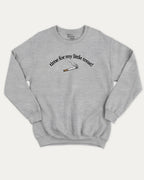Time For My Little Treat graphic sweatshirt bold statements print, warm and cozy graphic for everyday wear. Perfect for friends and family and gift-giving. Heather Grey pullover.