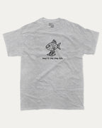 Well if the shoe fish graphic tee with bold and humorous print, funny and trendy graphic. Funny Animal Graphic T shirt, Pun Animal T shirt, Funny Pun Graphic T shirt,  Perfect for adults and gift-giving. Heather Grey shirt.