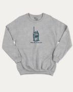 What The Fuck Over graphic sweatshirt with bold and humorous print, warm and cozy graphic for everyday wear. Perfect for adults and gift-giving. Heather Grey pullover.