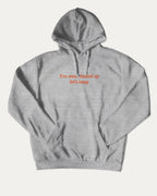You seem fucked up let's hang graphic hoodie with funny and trendy artwork, casual streetwear with bold personality. Great for adults and gifting. Heather Grey hoodie.