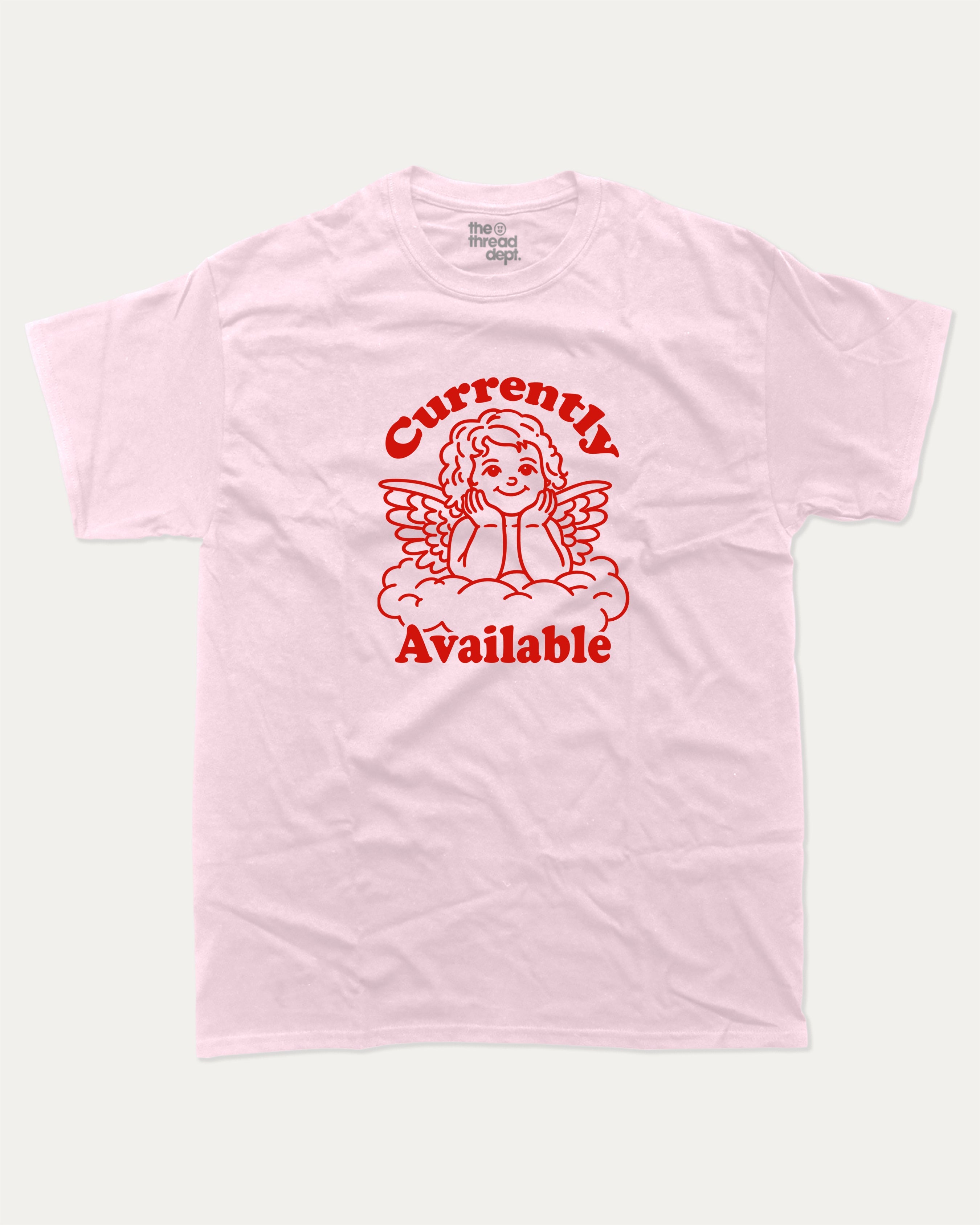Currently Available graphic tee with bold and humorous print, Perfect Gift for Valentine's Day, Valentine's Day Graphic T shirt, funny and trendy graphic. Perfect for adults and gift-giving. Pink shirt.