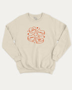 Sarcastic Candy Hearts graphic sweatshirt with bold and humorous print, warm and cozy graphic for everyday wear. Perfect for adults and gift-giving. Natural pullover.