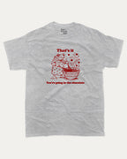 You're going in the chocolate graphic tee with funny valentine print, trendy love graphic. Perfect for Valentine's Day gift-giving. Heather Grey shirt.