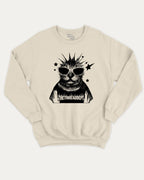 Funky Punky Cat graphic sweatshirt with bold and humorous print, Funny Cat meme Graphic T shirt, Perfect Gift for Cat Lovers, warm and cozy graphic for everyday wear. Perfect for adults and gift-giving. Natural pullover.