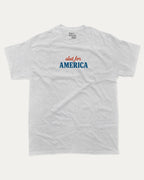 Slut For America graphic tee with bold and humorous print, funny america graphic. Perfect for adults and gift-giving. Ash Grey shirt.