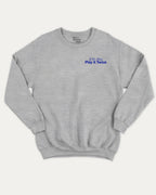 If It's Nice Play it Twice graphic sweatshirt with cute and funny DJ cat music print, warm and cozy graphic for everyday wear. Perfect for adults and gift-giving. Heather Grey pullover.