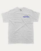 If It's Nice Play it Twice graphic tee with cute and funny DJ cat music print, funny and trendy graphic. Perfect for adults and gift-giving. Ash Grey shirt.