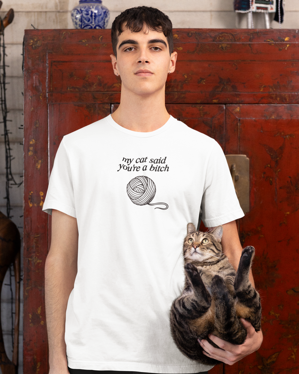 my cat said you're a bitch - Graphic Tee