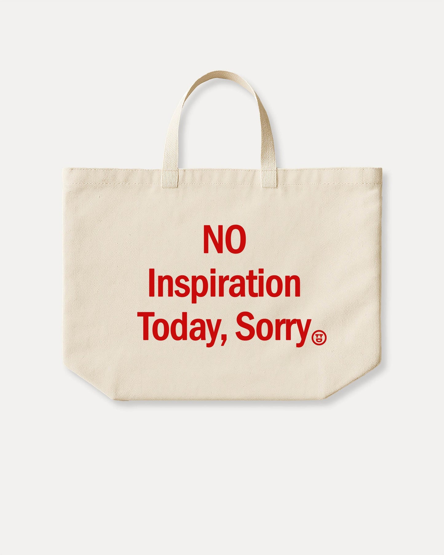 No Inspiration Today - Graphic Canvas Bag Wide - TheThreadDept