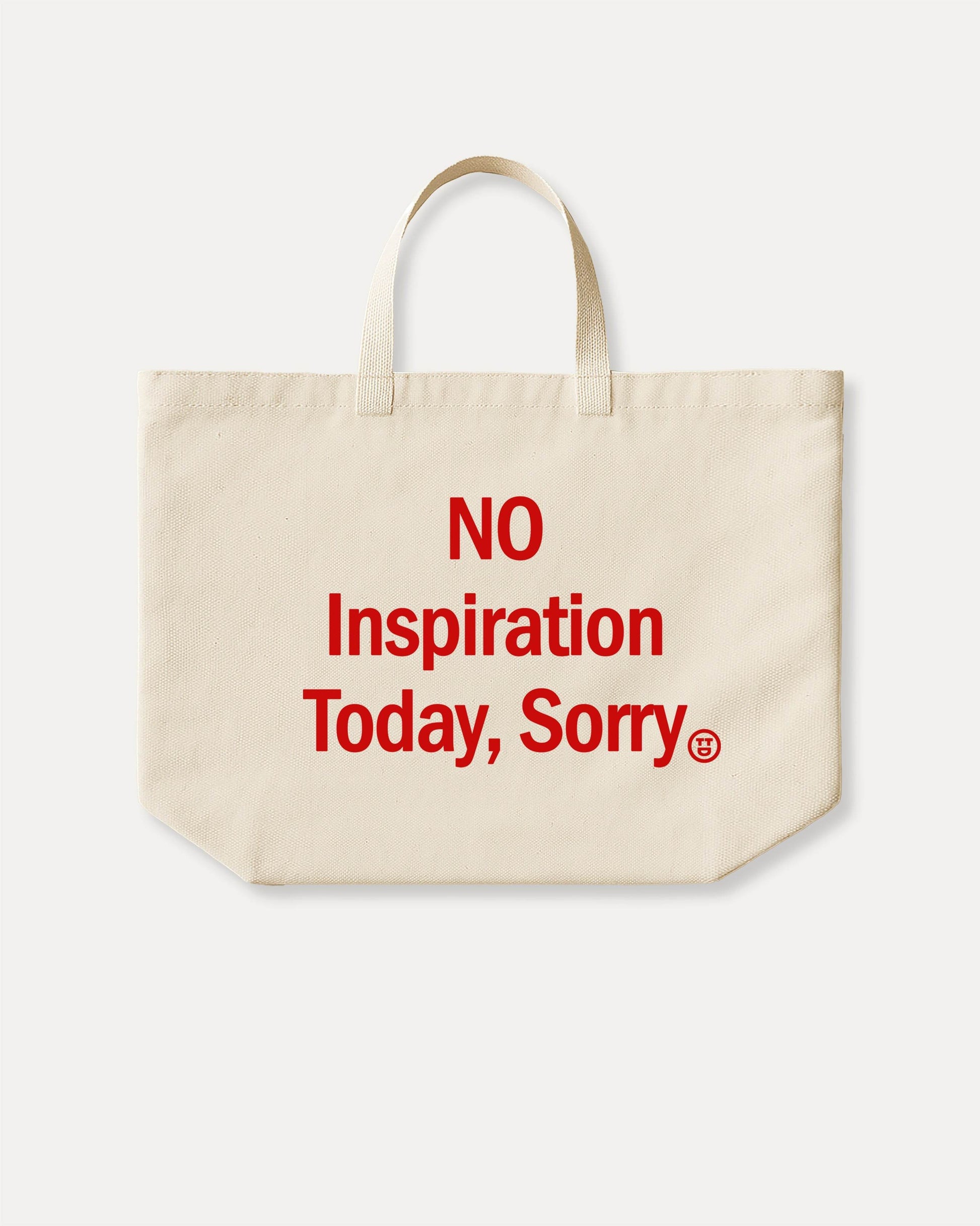 No Inspiration Today - Graphic Canvas Bag Wide - TheThreadDept