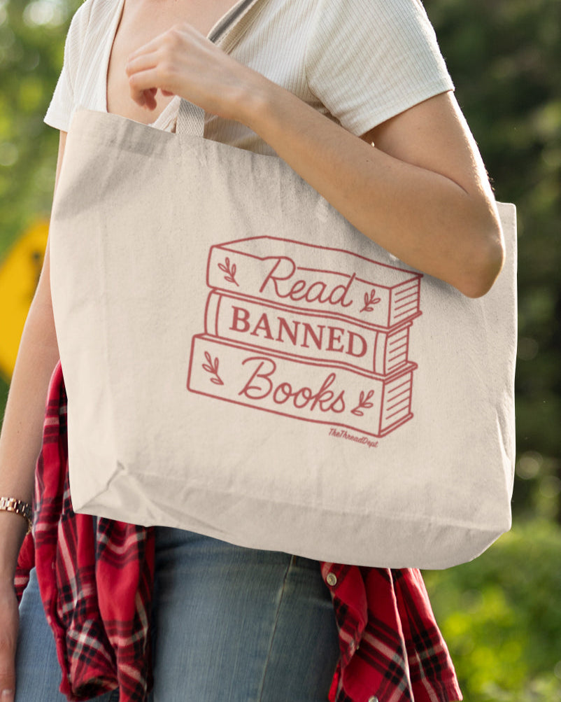read banned books graphic bag