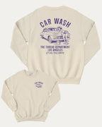 Car Wash graphic sweatshirt with bold and humorous print, Retro Inspired Graphic T shirt, Vintage Inspired Graphic T shirt, Y2k Retro Graphic  T shirt. warm and cozy graphic for everyday wear. Perfect for adults and gift-giving. Natural pullover.