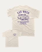Car Wash graphic tee with bold and humorous print, Retro Inspired Graphic T shirt, Vintage Inspired Graphic T shirt, Y2k Retro Graphic  T shirt. funny and trendy graphic. Perfect for adults and gift-giving. Cream shirt.