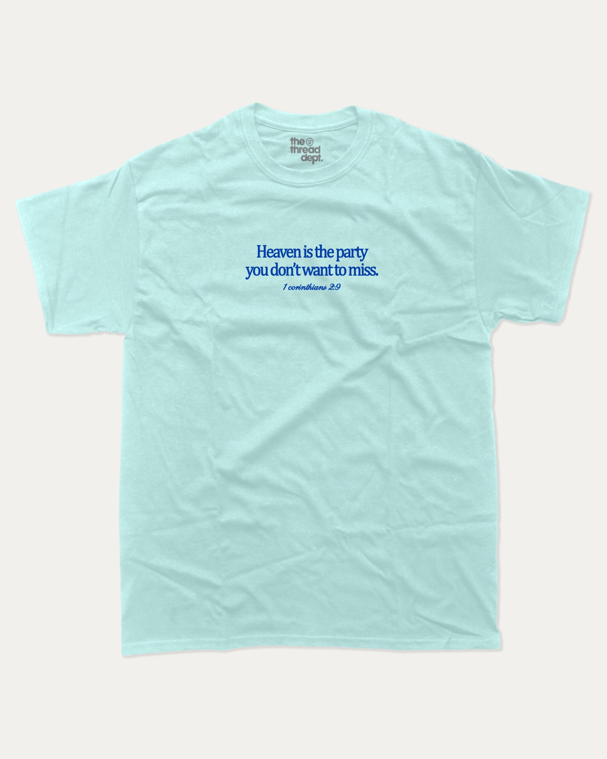 Corinthians graphic tee with bold and humorous print, funny and trendy graphic. Christian Verse Graphic T shirt, Holy Verse Graphic T shirt,  Perfect for adults and gift-giving. Celadon shirt.