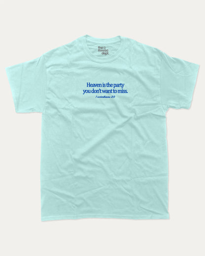 Corinthians graphic tee with bold and humorous print, funny and trendy graphic. Christian Verse Graphic T shirt, Holy Verse Graphic T shirt,  Perfect for adults and gift-giving. Celadon shirt.