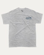 Lazy Late Check Out graphic tee with bold and humorous print, funny and trendy graphic. Retro Inspired Graphic T shirt, Vintage Inspired Graphic T shirt,  Perfect for adults and gift-giving. Heather Grey shirt.