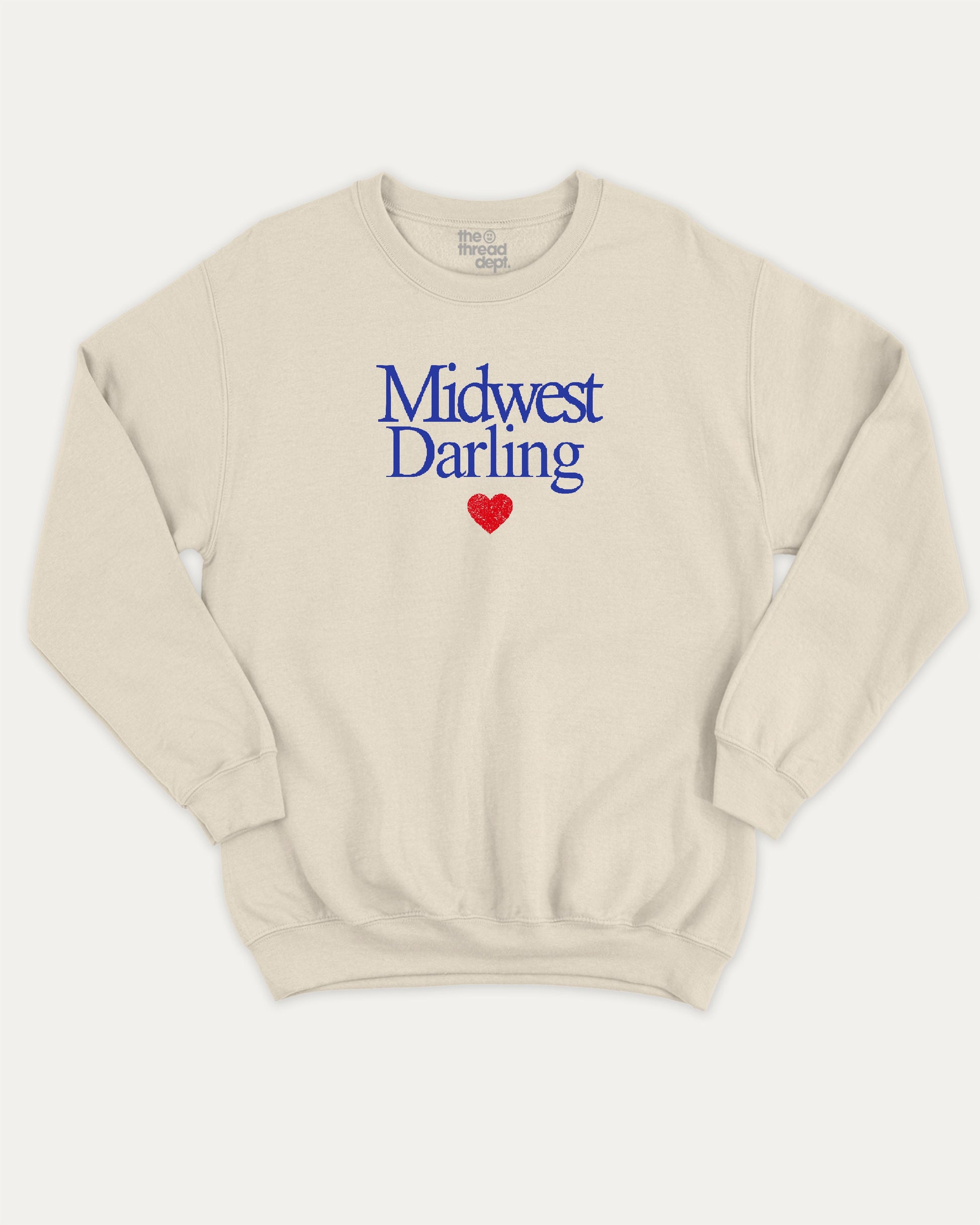 Midwest Darling pullover sweatshirt, Vintage Inspired Graphic T shirt, Retro Graphic T shirt, Y2K Style Graphic T shirt, A must-have graphic pullover, comfy cold-weather wear, bold casual look. Natural sweater