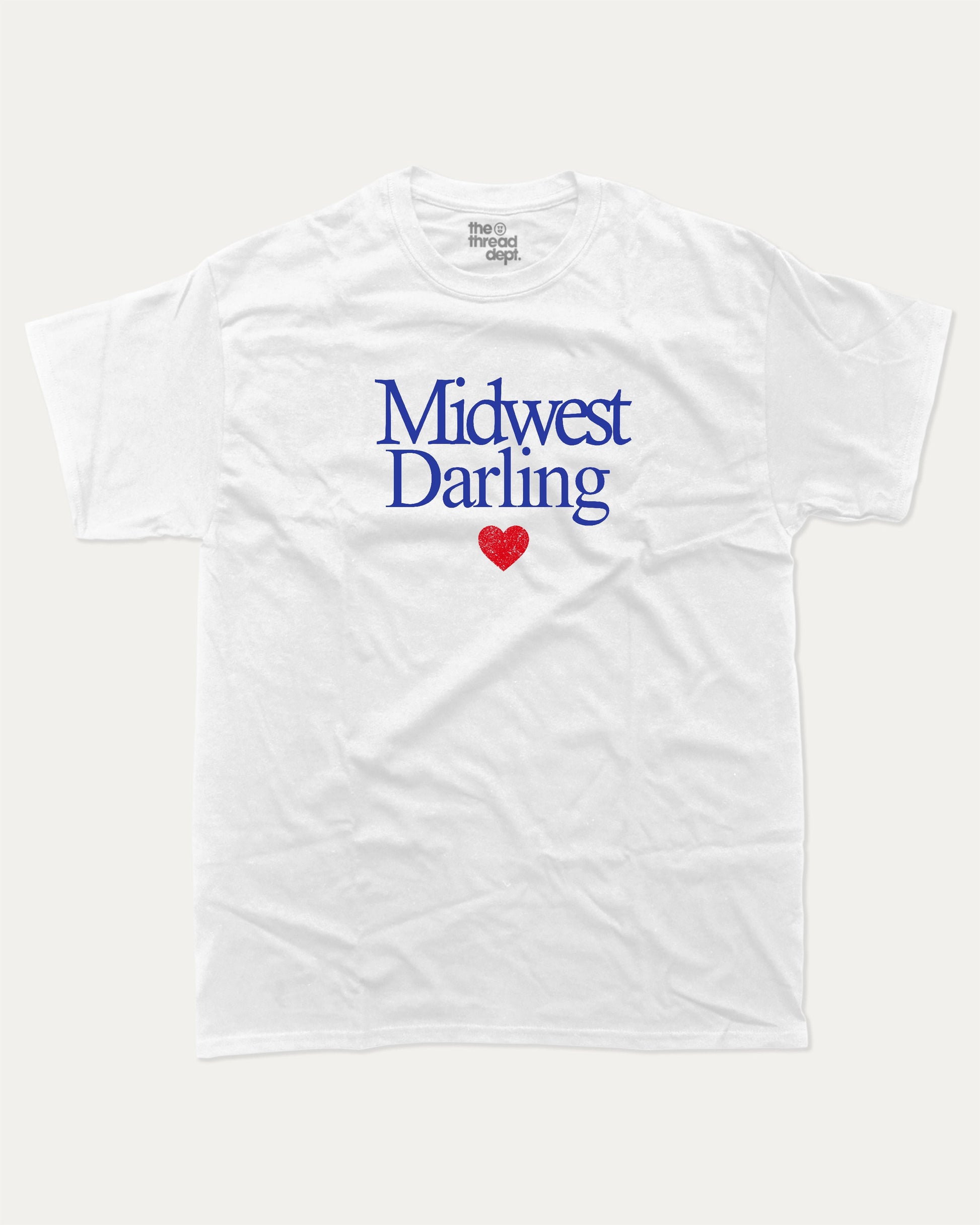 Midwest Darling graphic t-shirt, Vintage Inspired Graphic T shirt, Retro Graphic T shirt, Y2K Style Graphic T shirt, A must-have funny tee, trending meme shirt, unique gift idea. White.