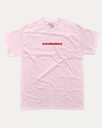 Overstimulated graphic t-shirt with bold and humorous print, funny and trendy graphic. Perfect funny gifts for friends. Pink shirt.