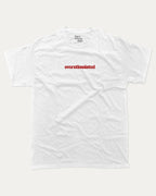 Overstimulated graphic t-shirt with bold and humorous print, funny and trendy graphic. Perfect funny gifts for friends. White shirt.