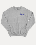 Sunday Sailing Club graphic sweatshirt with bold and humorous print, Retro Inspired Graphic T shirt, Vintage Inspired Graphic T shirt, Sailing Graphic Tee, Yacht Graphic Tee, warm and cozy graphic for everyday wear. Perfect for adults and gift-giving. Heather Grey pullover.