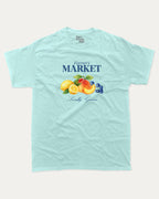 Vintage Farmers Market graphic t-shirt, Vintage Inspired Graphic T shirt, Retro Inspired Graphic T shirt, . A must-have funny tee, trending meme shirt, unique gift idea. Celadon.