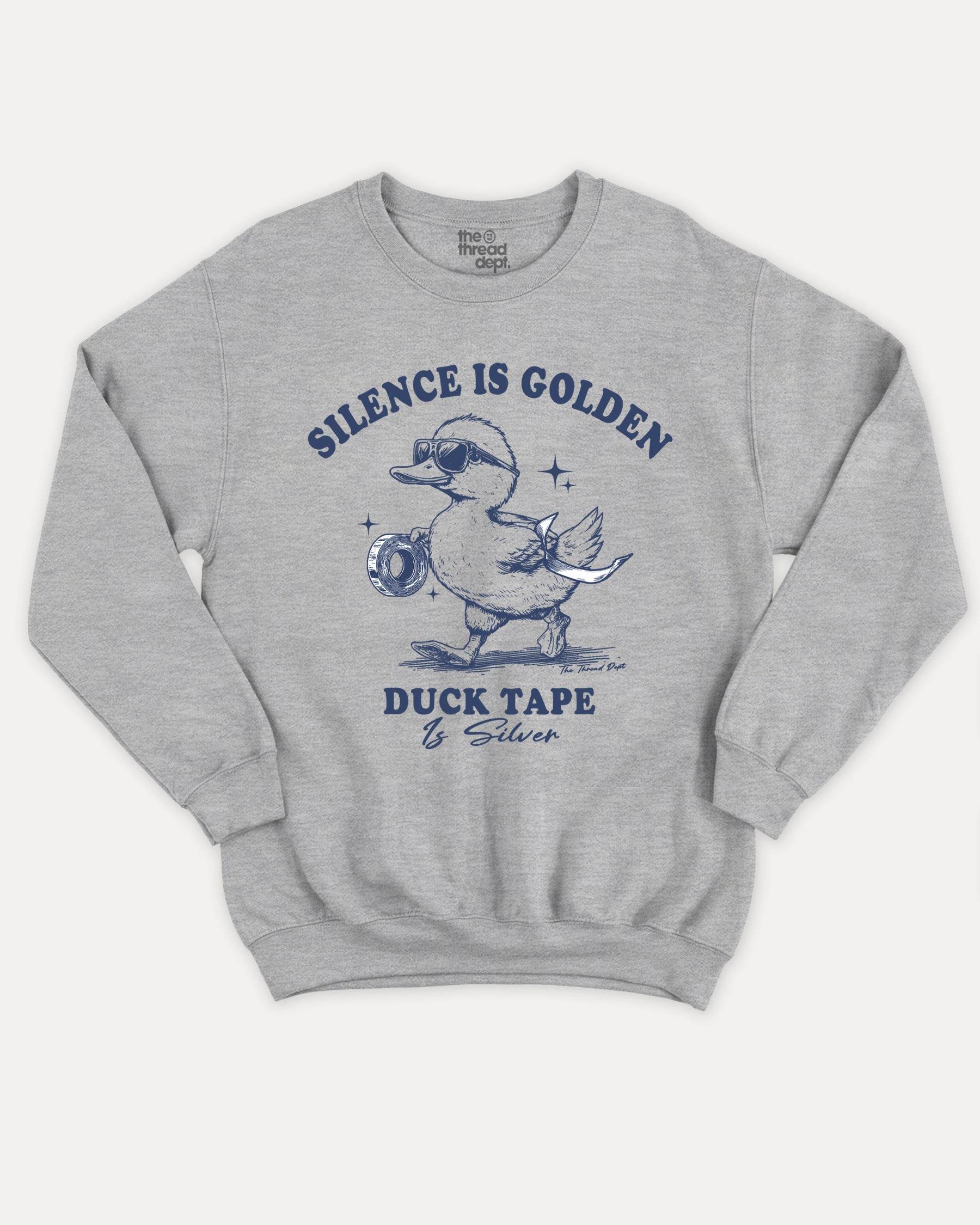 Silence Is Golden Duct Tape Is Silver - Graphic Sweatshirt - TheThreadDept