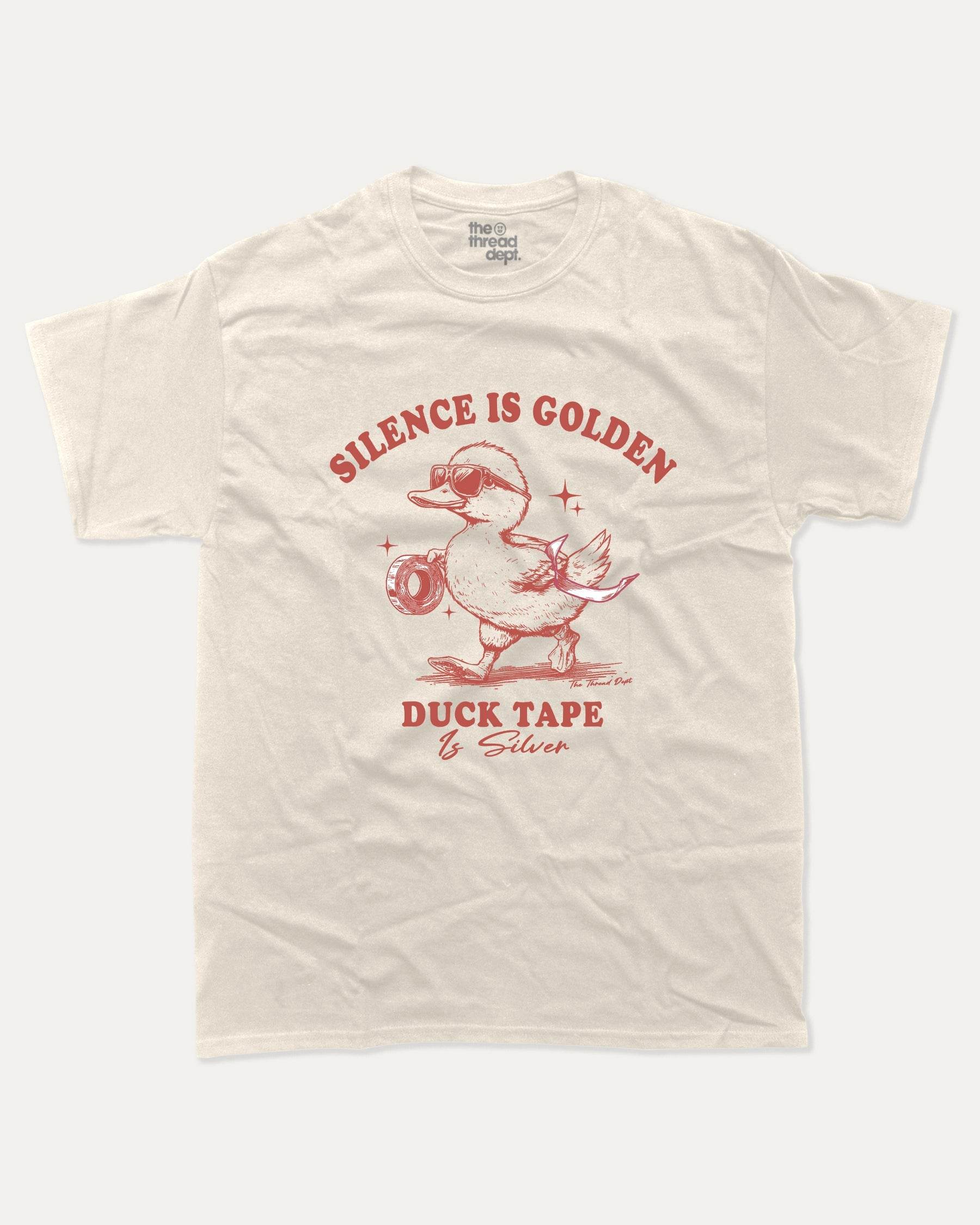Silence Is Golden Duct Tape Is Silver - Graphic Tee - TheThreadDept
